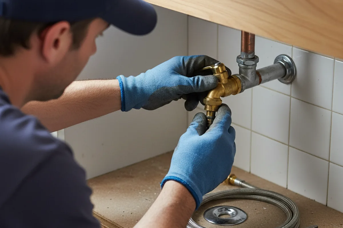 Shutoff valve and fitting work during Faucet and Fixture Repair in Verona